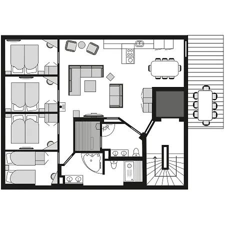 2-4-persoonsappartement Promenade Apartment Lübeck